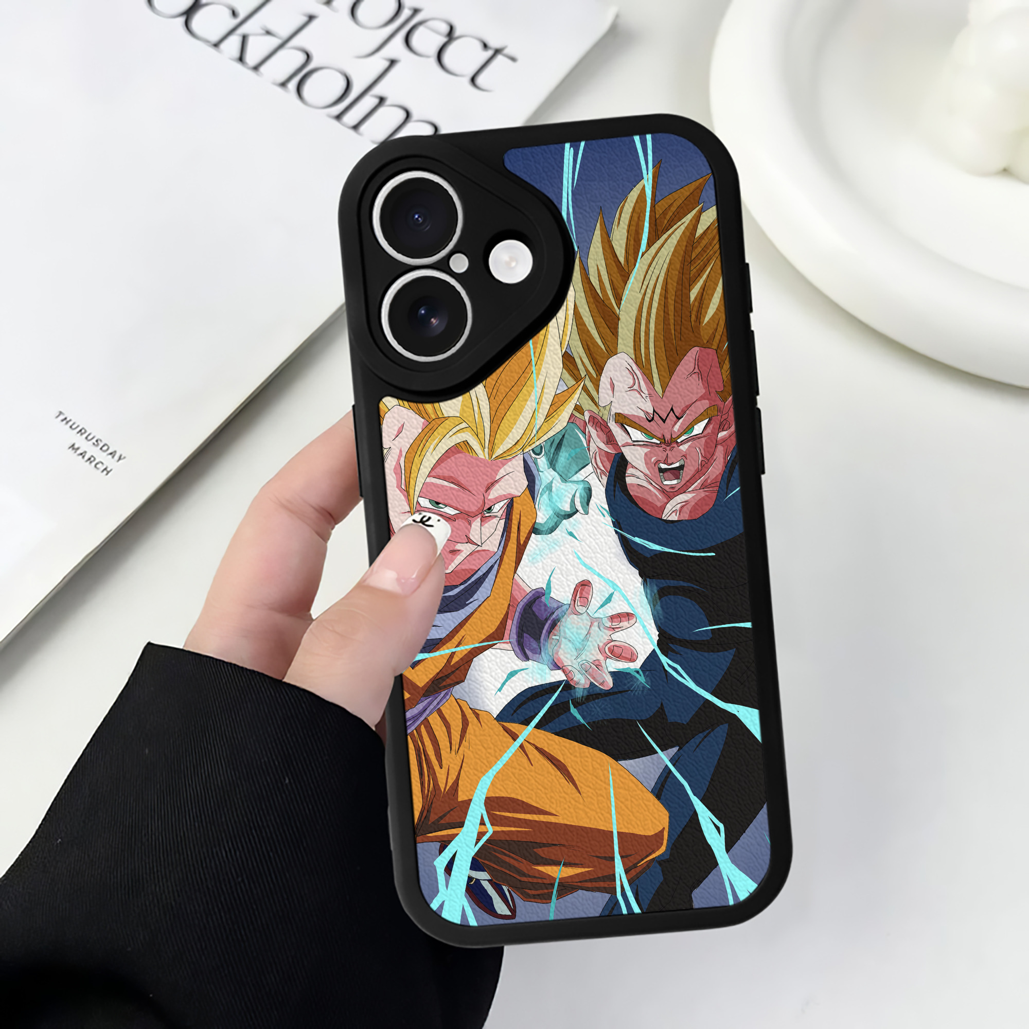 （画像用） ドラゴンボール DRAGON BALL 【iPhone 16シリーズ対応】シリコンスマホケース（レザー調） 材質：シリコン